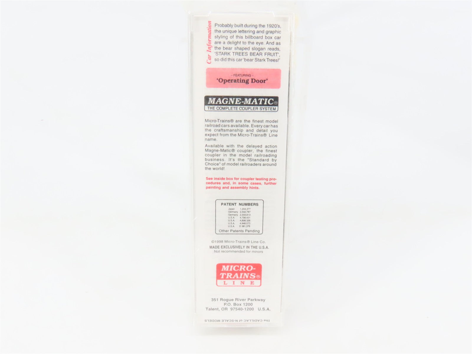 N Scale Micro-Trains 42010 Stark Bro's 40' Double-Sheathed Wood Box Car 24 RTR
