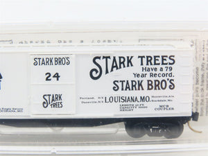 N Scale Micro-Trains 42010 Stark Bro's 40' Double-Sheathed Wood Box Car 24 RTR