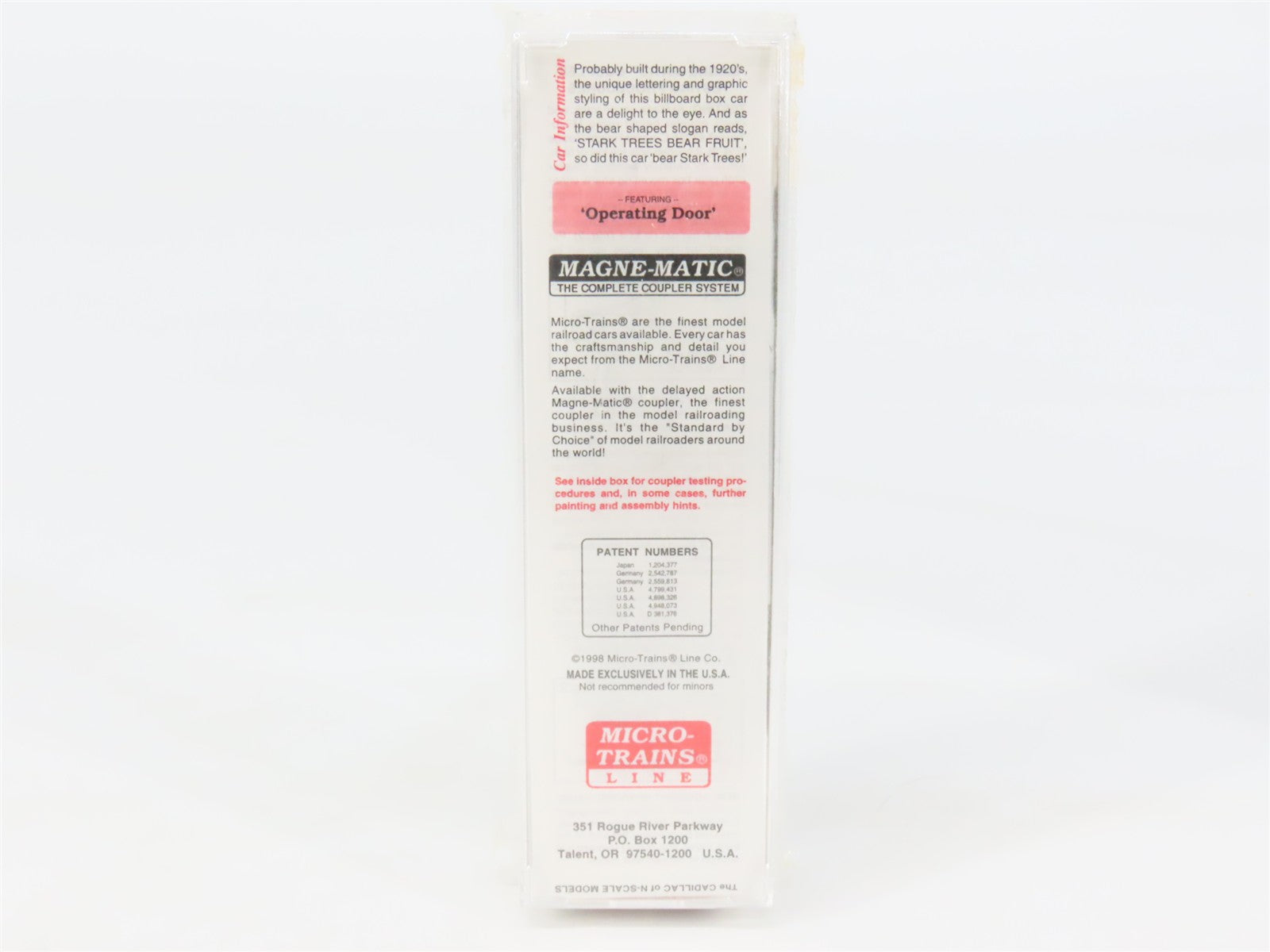 N Scale Micro-Trains 42010 Stark Bro's 40' Double-Sheathed Wood Box Car 24 RTR