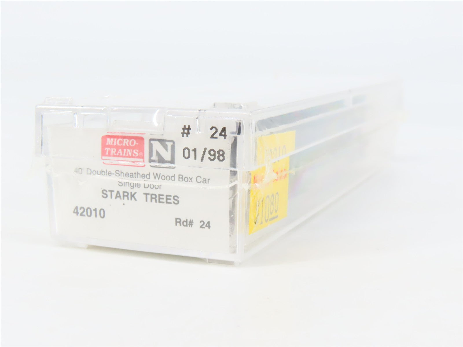 N Scale Micro-Trains 42010 Stark Bro's 40' Double-Sheathed Wood Box Car 24 RTR