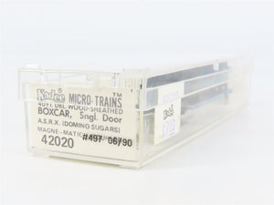 N Scale Micro-Trains 42020 ASRX Domino Sugars 40' Single Door Box Car 497 RTR
