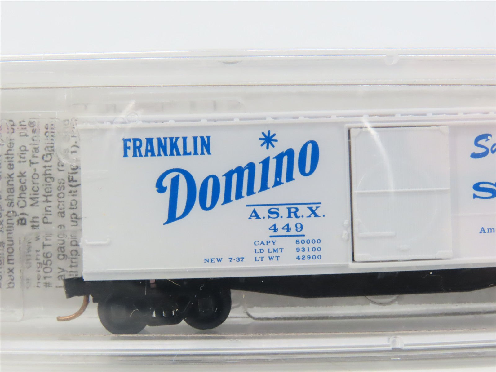 N Scale Micro-Trains 42020 ASRX Domino Sugars 40' Single Door Box Car 449 RTR