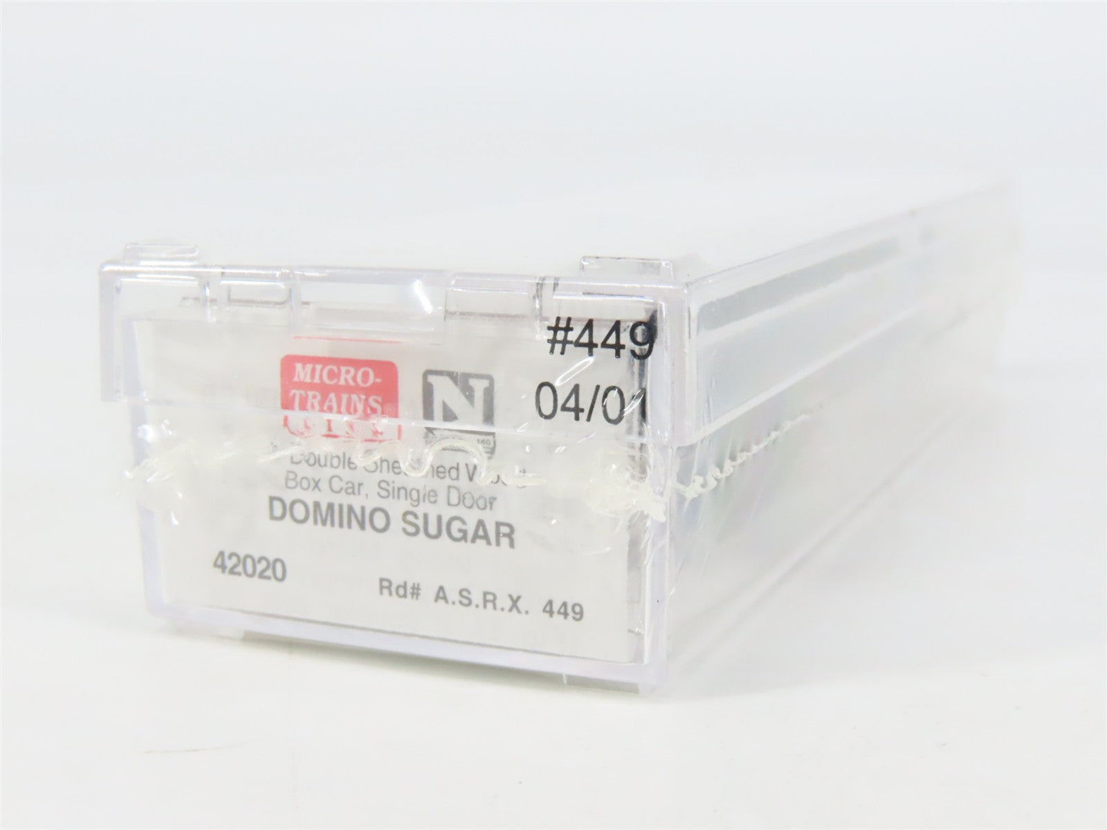 N Scale Micro-Trains 42020 ASRX Domino Sugars 40' Single Door Box Car 449 RTR