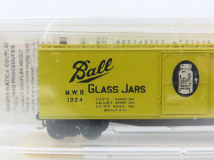 N Scale Micro-Trains 42030 MWR Ball Glass Jars 40' Single Door Box Car #1024 RTR