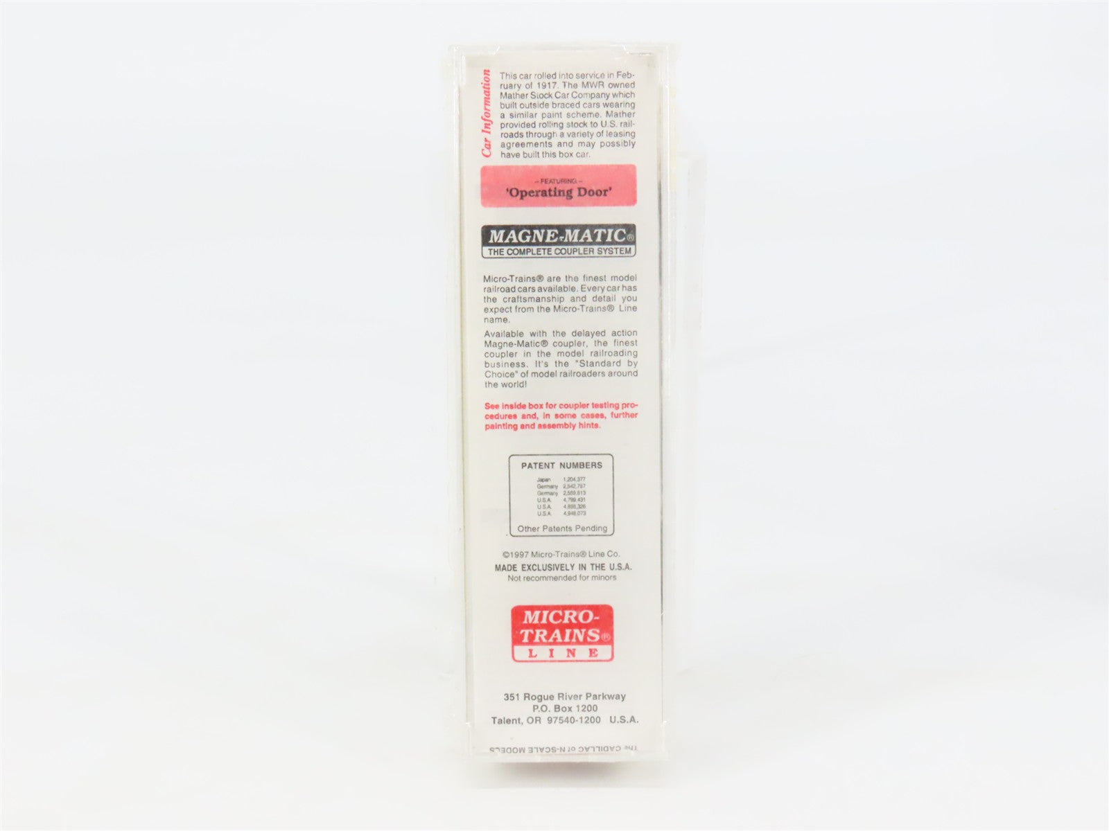 N Scale Micro-Trains 42030 MWR Ball Glass Jars 40' Single Door Box Car #1024 RTR