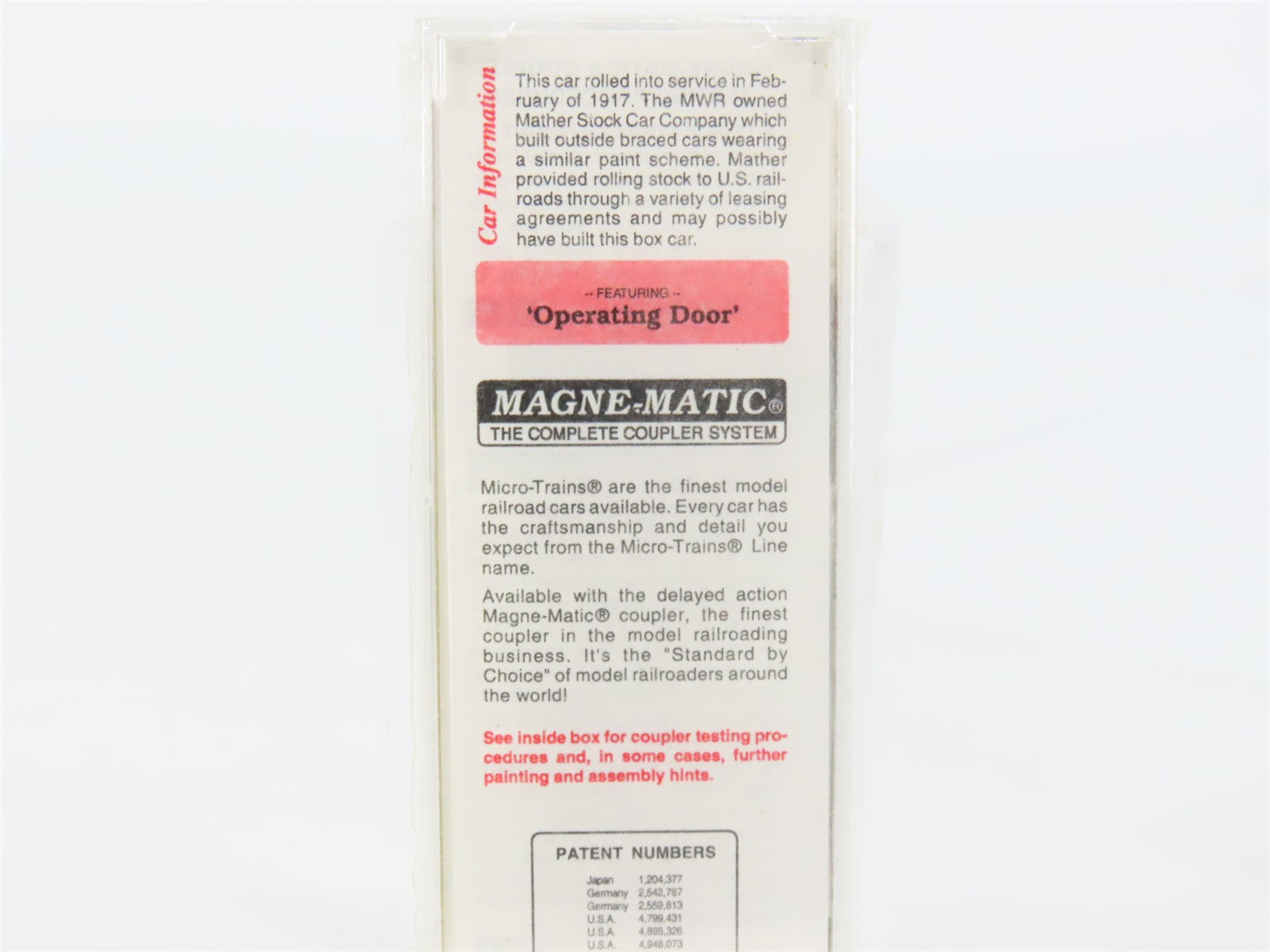 N Scale Micro-Trains 42030 MWR Ball Glass Jars 40' Single Door Box Car #1024 RTR