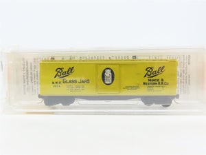 N Scale Micro-Trains 42030 MWR Ball Glass Jars 40' Single Door Box Car #1024 RTR