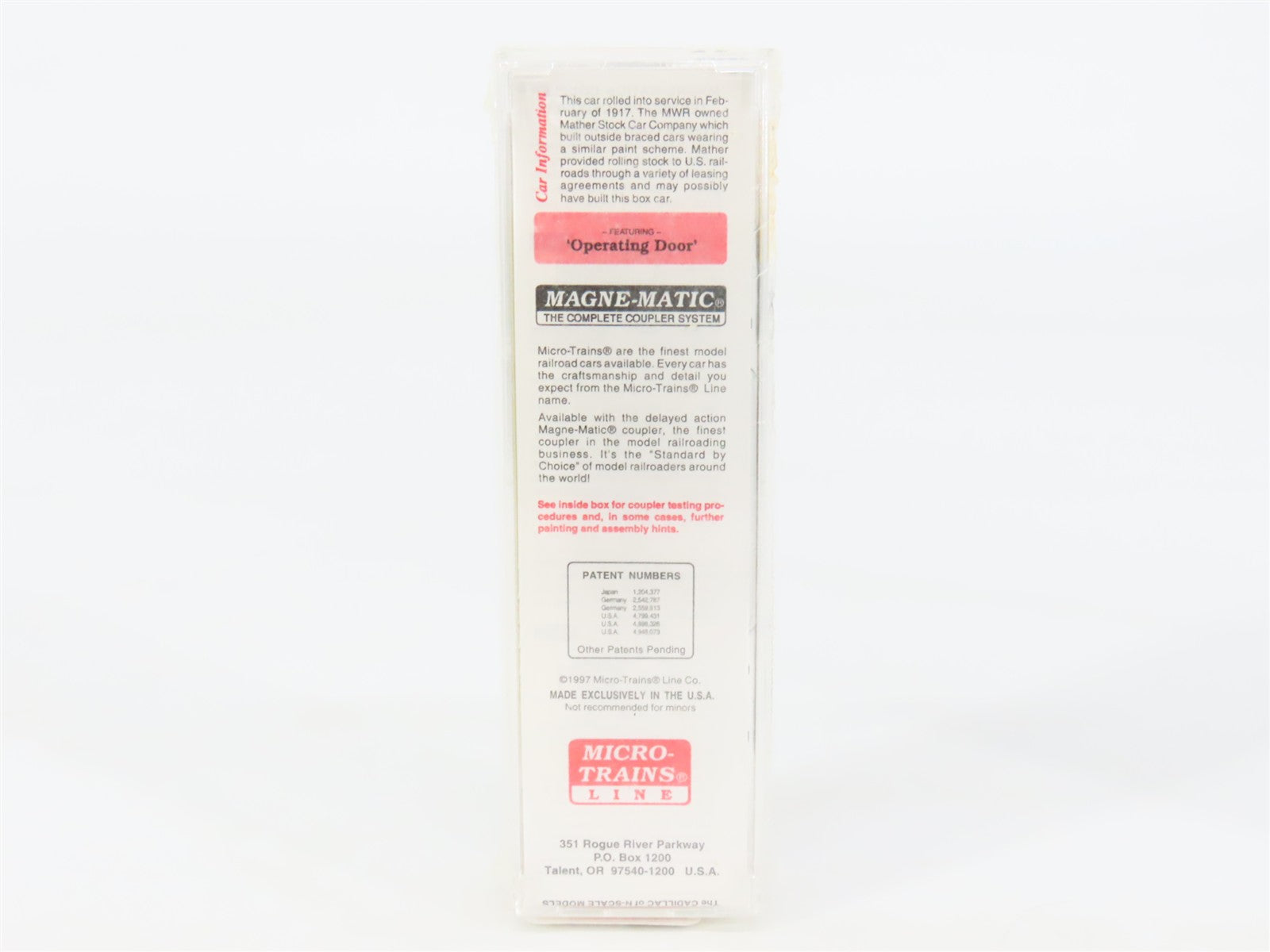 N Scale Micro-Trains 42030 MWR Ball Glass Jars 40' Single Door Box Car #1024 RTR
