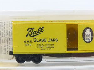N Scale Micro-Trains 42030 MWR Ball Glass Jars 40' Single Door Box Car 1020 RTR