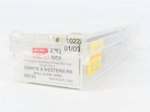 N Scale Micro-Trains 42030 MWR Ball Glass Jars 40' Single Door Box Car #1022 RTR
