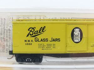 N Scale Micro-Trains 42030 MWR Ball Glass Jars 40' Single Door Box Car 1022 RTR