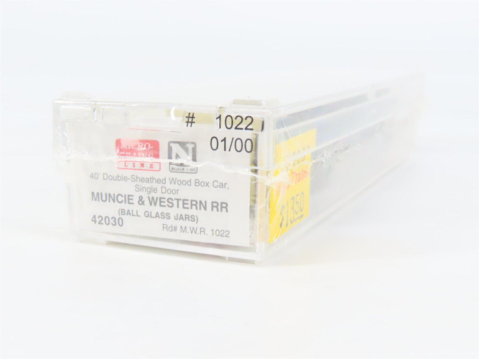 N Scale Micro-Trains 42030 MWR Ball Glass Jars 40' Single Door Box Car 1022 RTR