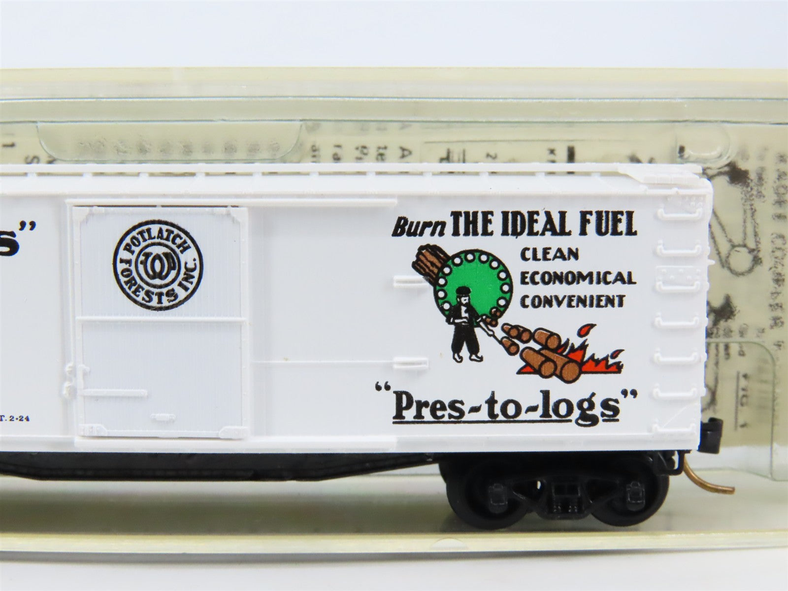 N Scale Micro-Trains 42060 PFI Potlatch Forests 40' Wood-Sheathed Box Car RTR