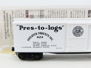 N Scale Micro-Trains 42060 Potlatch Forests Inc. 40' Box Car 424 RTR