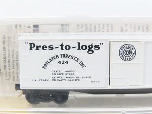 N Scale Micro-Trains 42060 Potlatch Forests Inc. 40' Box Car 424 RTR