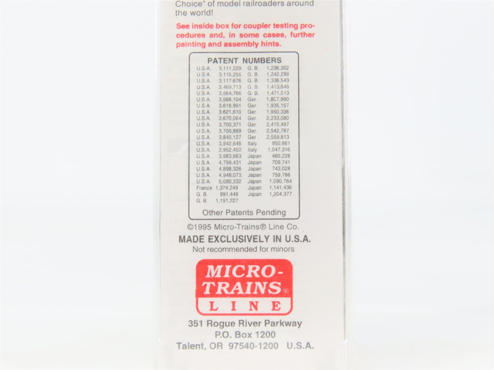 N Scale Micro-Trains 42060 Potlatch Forests Inc. 40' Box Car 424 RTR