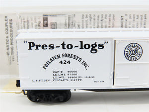 N Scale Micro-Trains 42060 PFI Potlatch Forests Inc. 40' Box Car 424 RTR