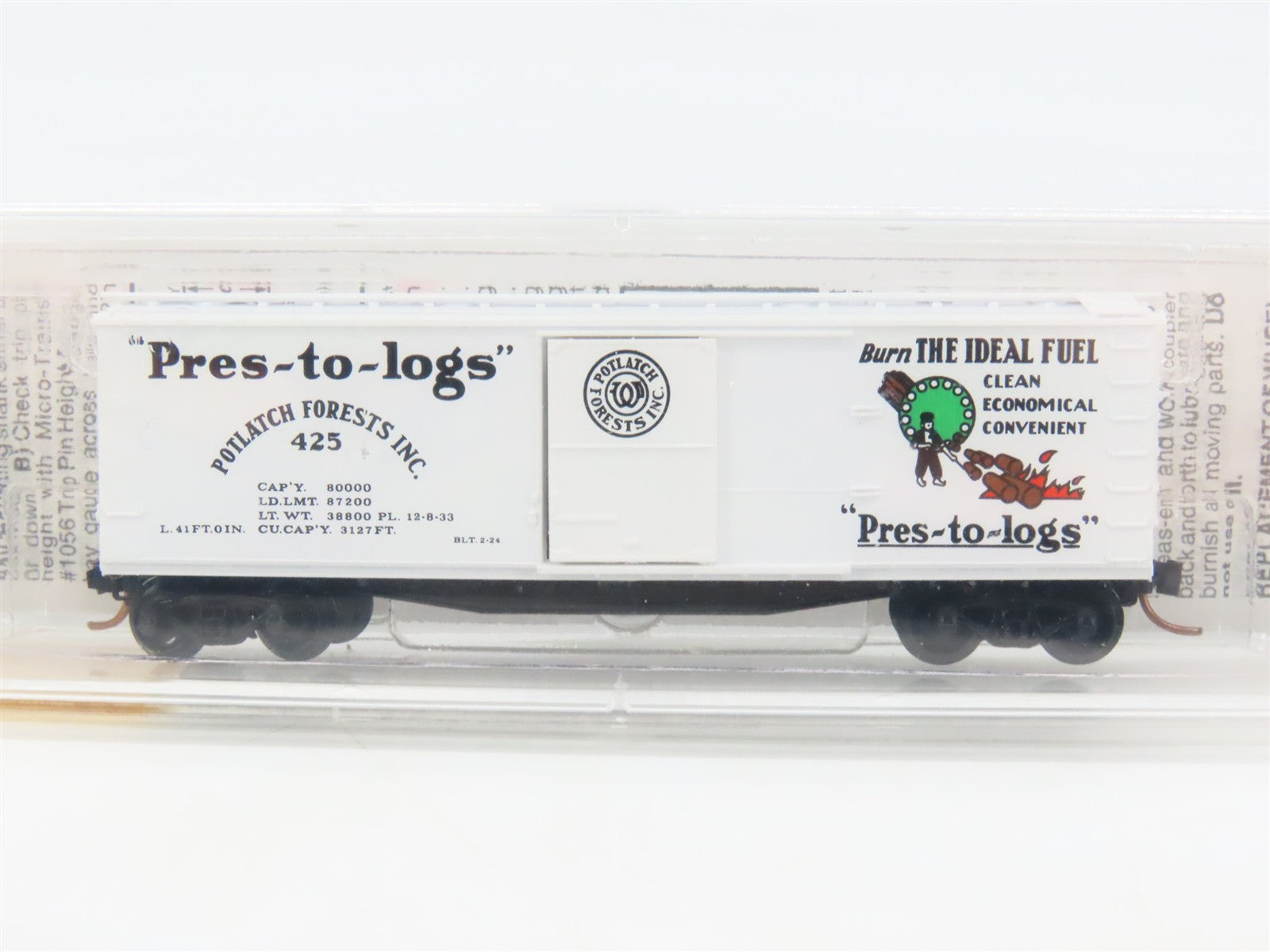 N Scale Micro-Trains 42060 PFI Potlatch Forests, Inc. 40' Box Car 425 RTR
