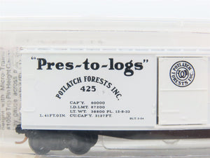 N Scale Micro-Trains 42060 PFI Potlatch Forests, Inc. 40' Box Car 425 RTR