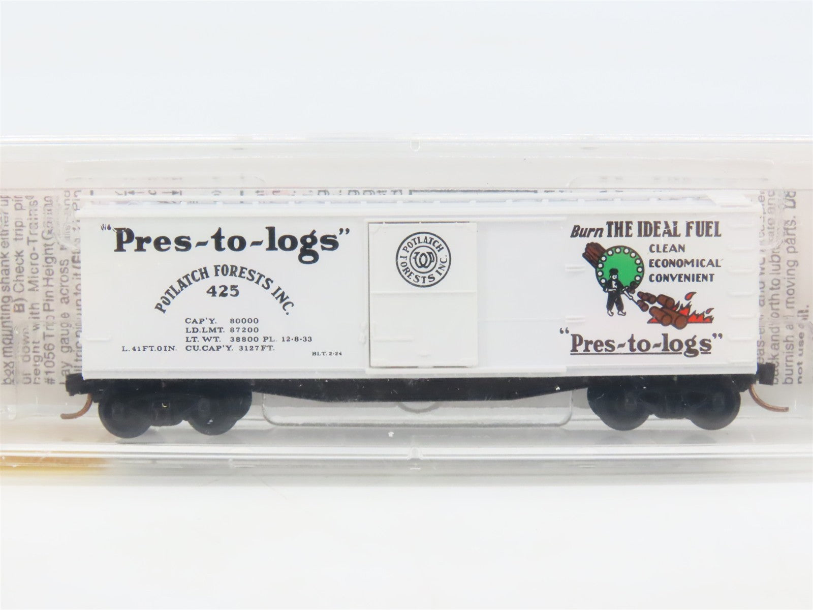 N Scale Micro-Trains 42060 PFI Potlatch Forests, Inc. 40' Box Car 425 RTR