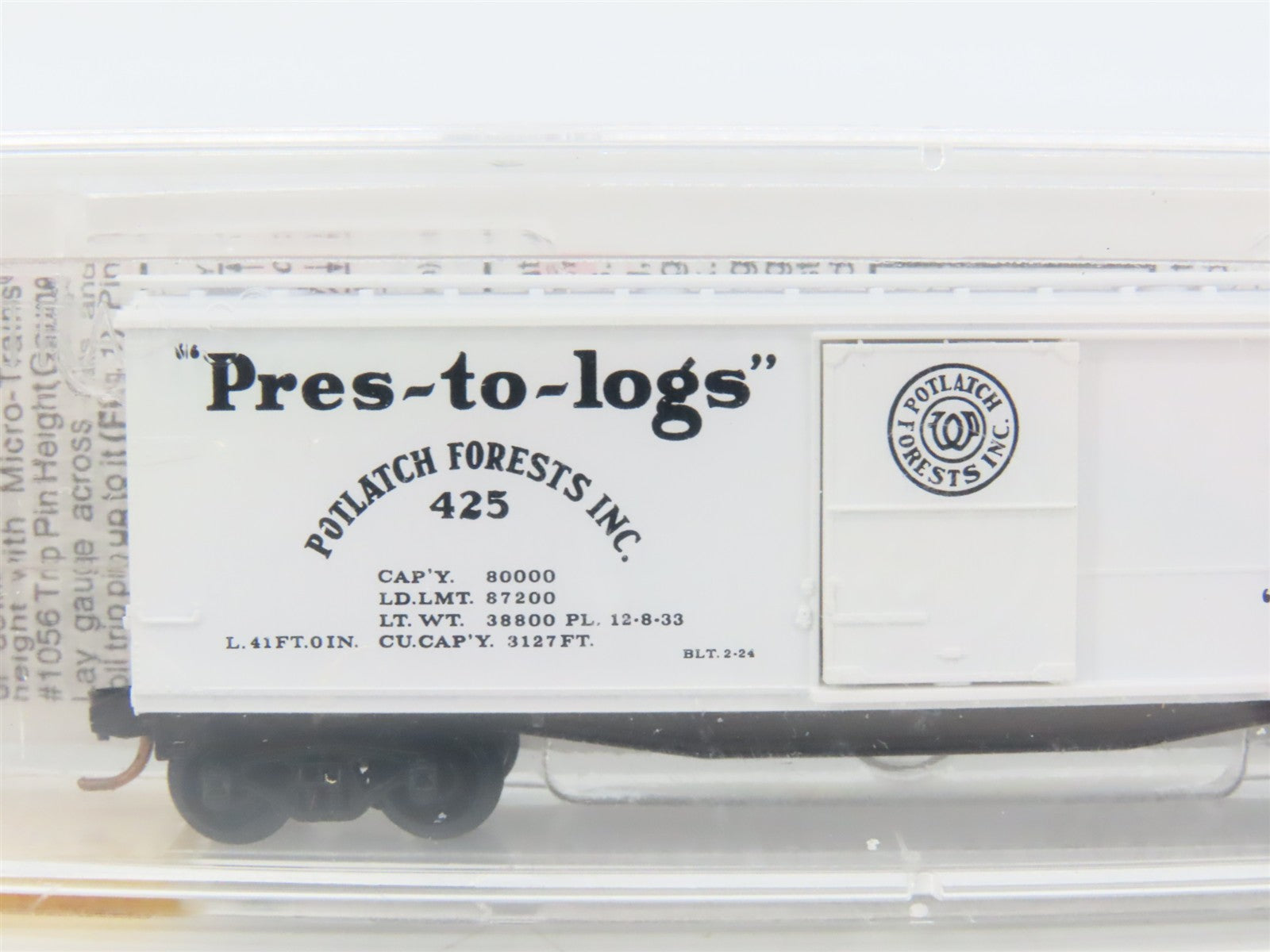 N Scale Micro-Trains 42060 PFI Potlatch Forests, Inc. 40' Box Car 425 RTR