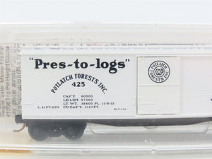 N Scale Micro-Trains 42060 PFI Potlatch Forests, Inc. 40' Box Car 425 RTR