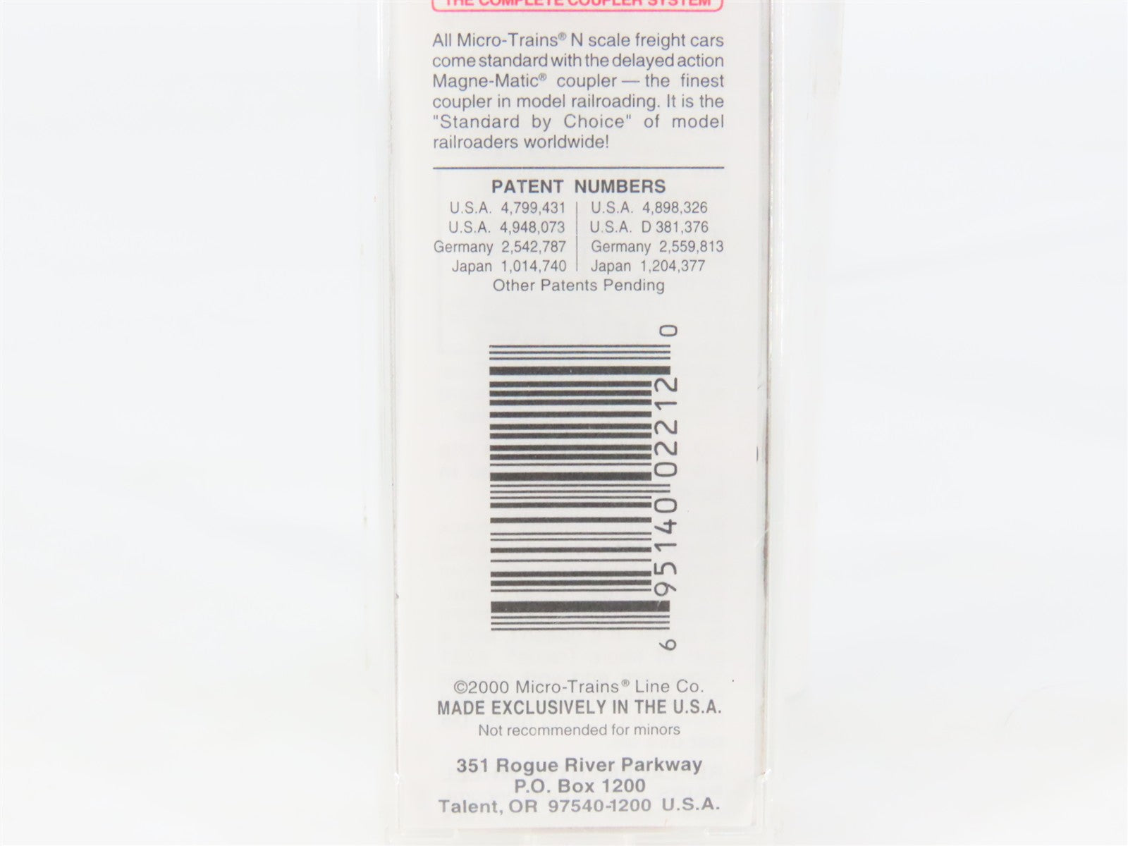 N Scale Micro-Trains 42060 PFI Potlatch Forests, Inc. 40' Box Car 425 RTR