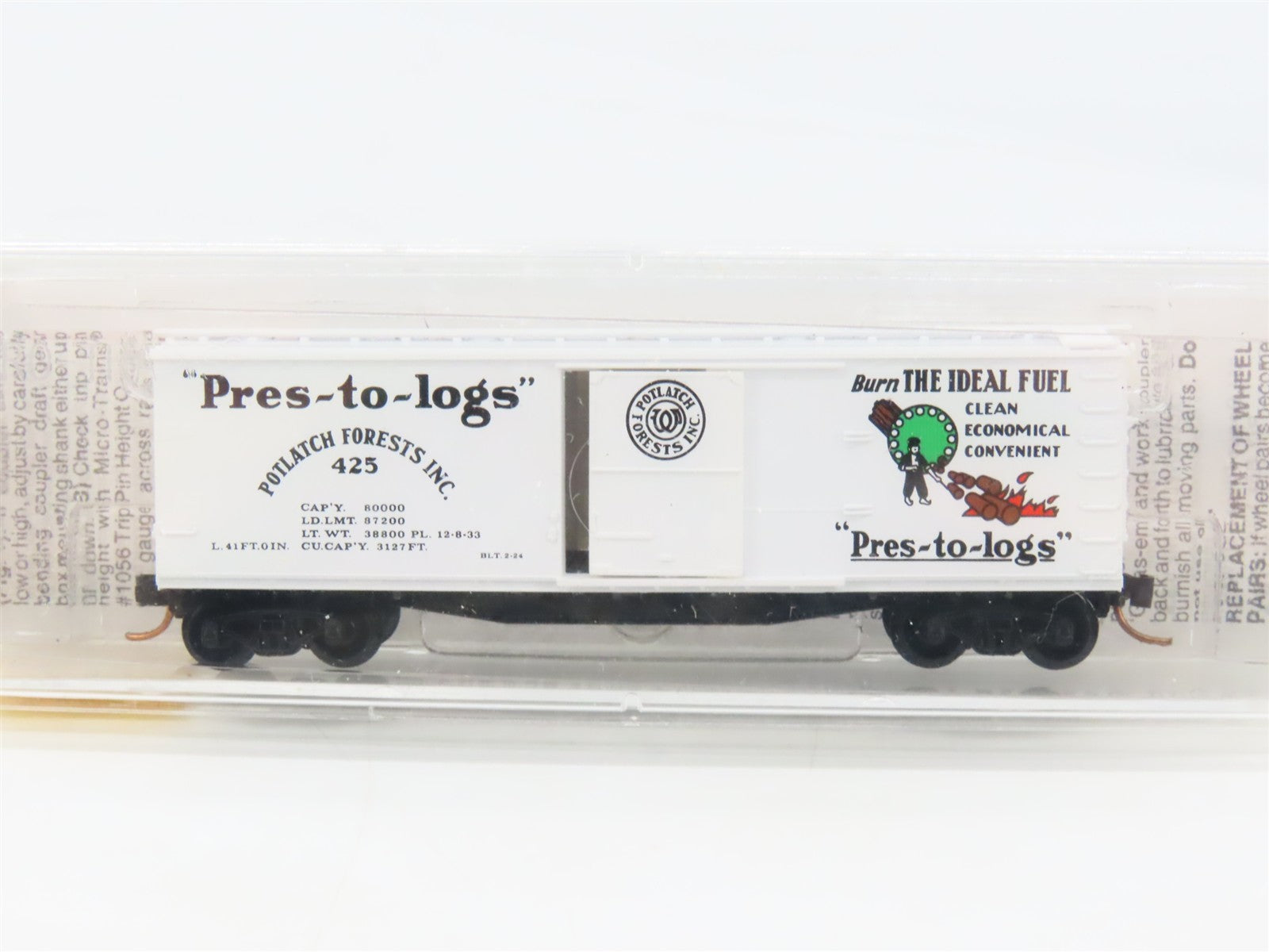 N Scale Micro-Trains 42060 PFI Potlatch Forests, Inc. 40' Box Car 425 RTR
