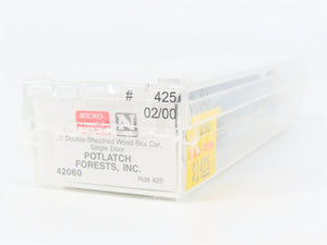 N Scale Micro-Trains 42060 PFI Potlatch Forests, Inc. 40' Box Car 425 RTR