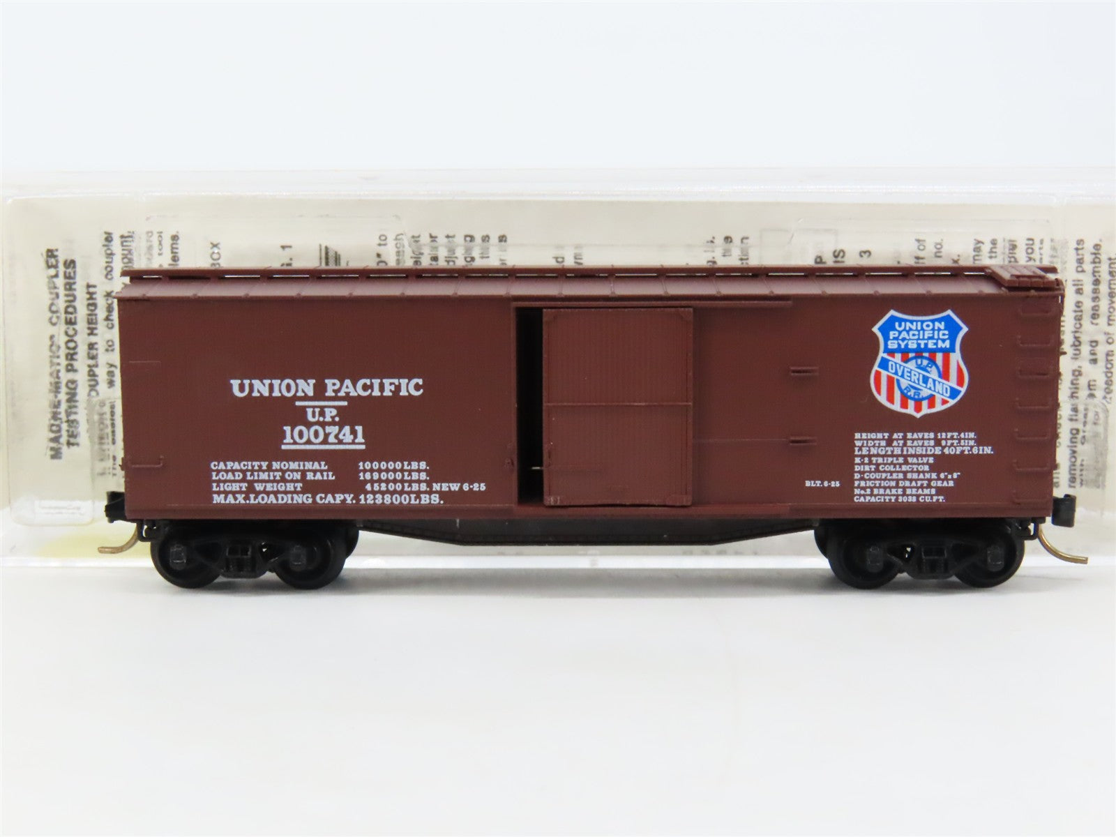 N Kadee / Micro-Trains Line 42070 UP Union Pacific Overland 40' Box Car #100741