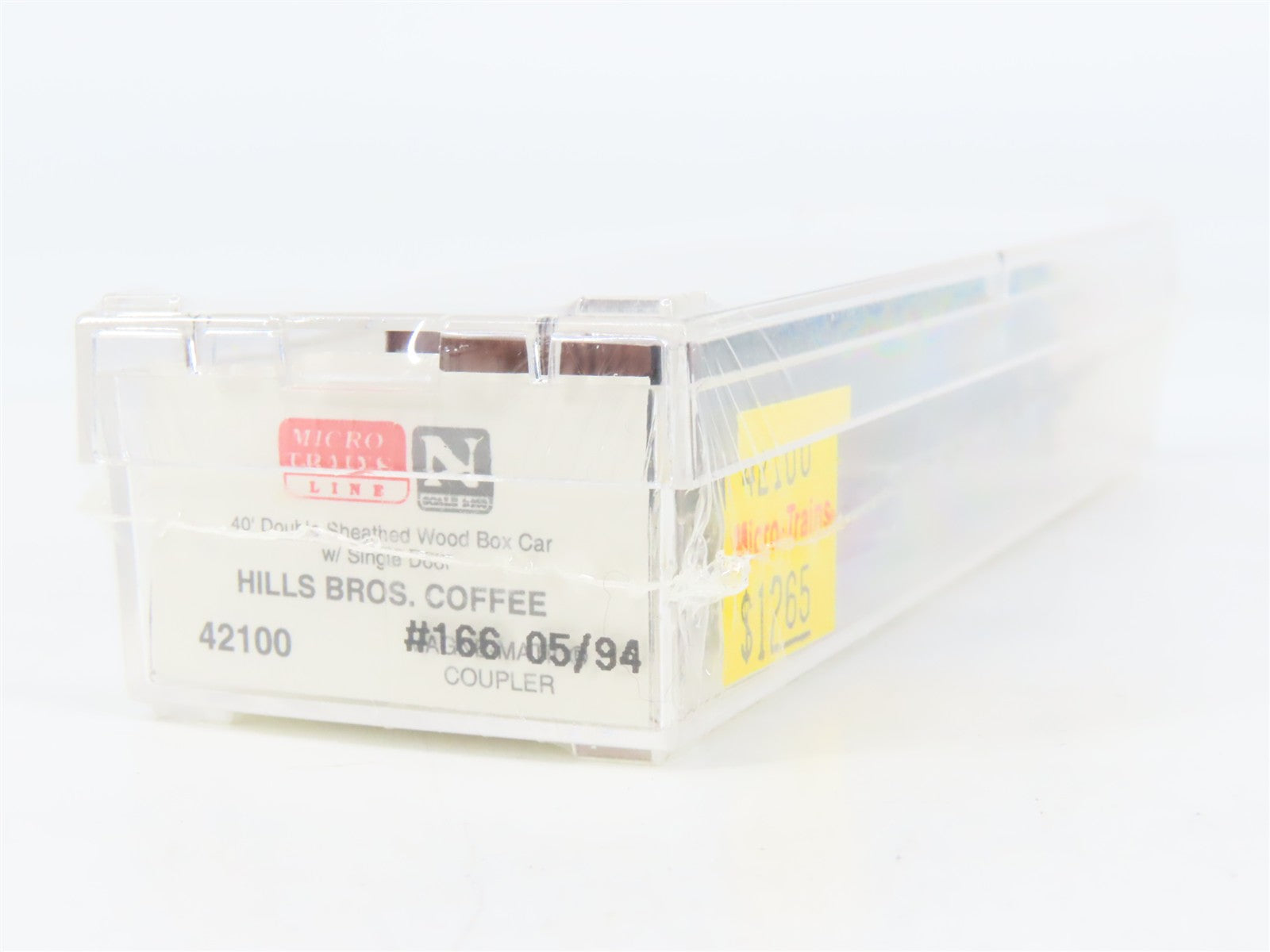 N Scale Micro-Trains 42100 HBCX Hills Bros. Coffee 40' Box Car 166 RTR