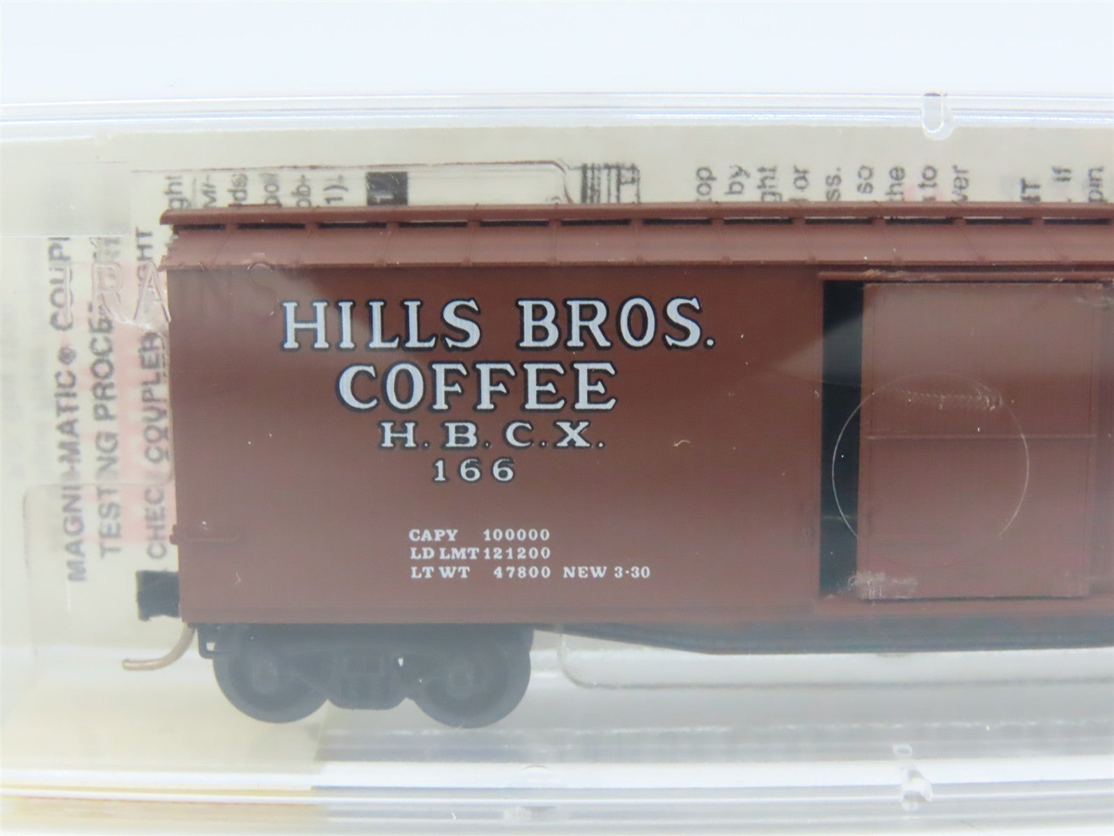 N Scale Micro-Trains 42100 HBCX Hills Bros. Coffee 40' Box Car 166 RTR