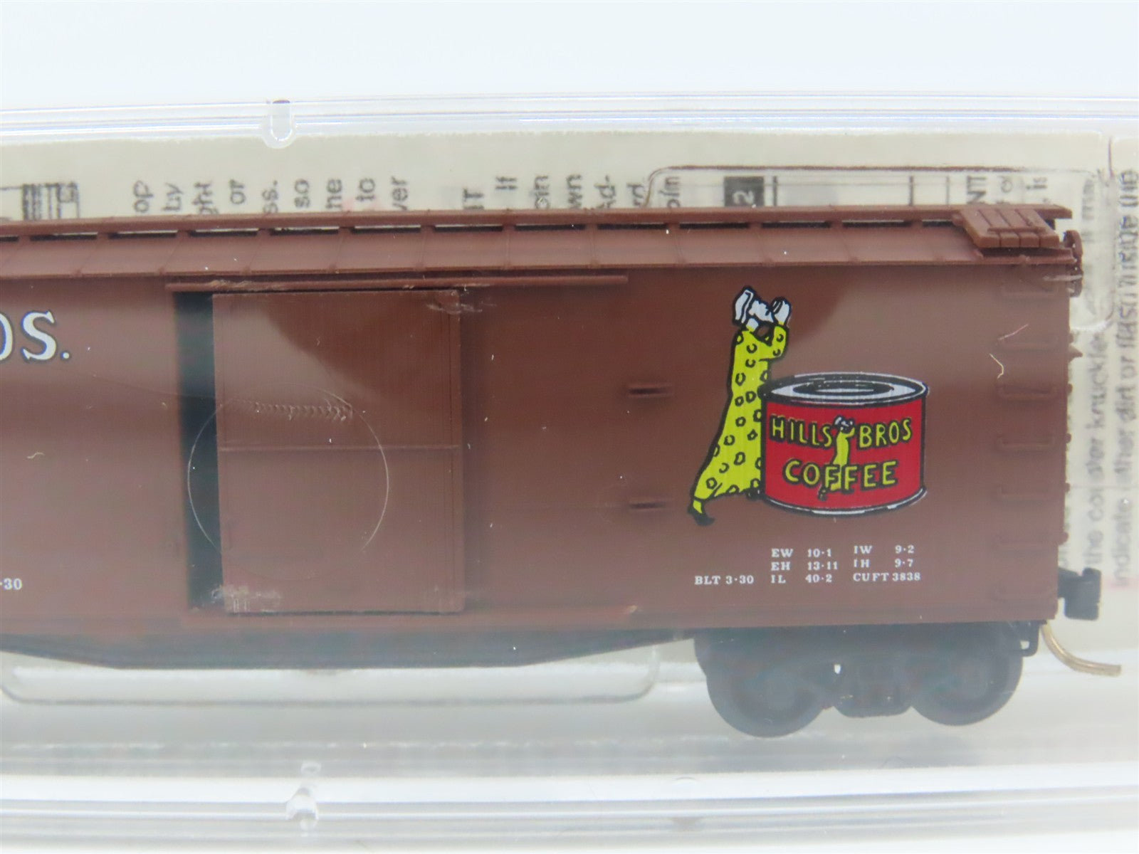 N Scale Micro-Trains 42100 HBCX Hills Bros. Coffee 40' Box Car 166 RTR