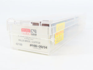 N Scale Micro-Trains 42100 HBCX Hills Bros. Coffee 40' Box Car 166 RTR