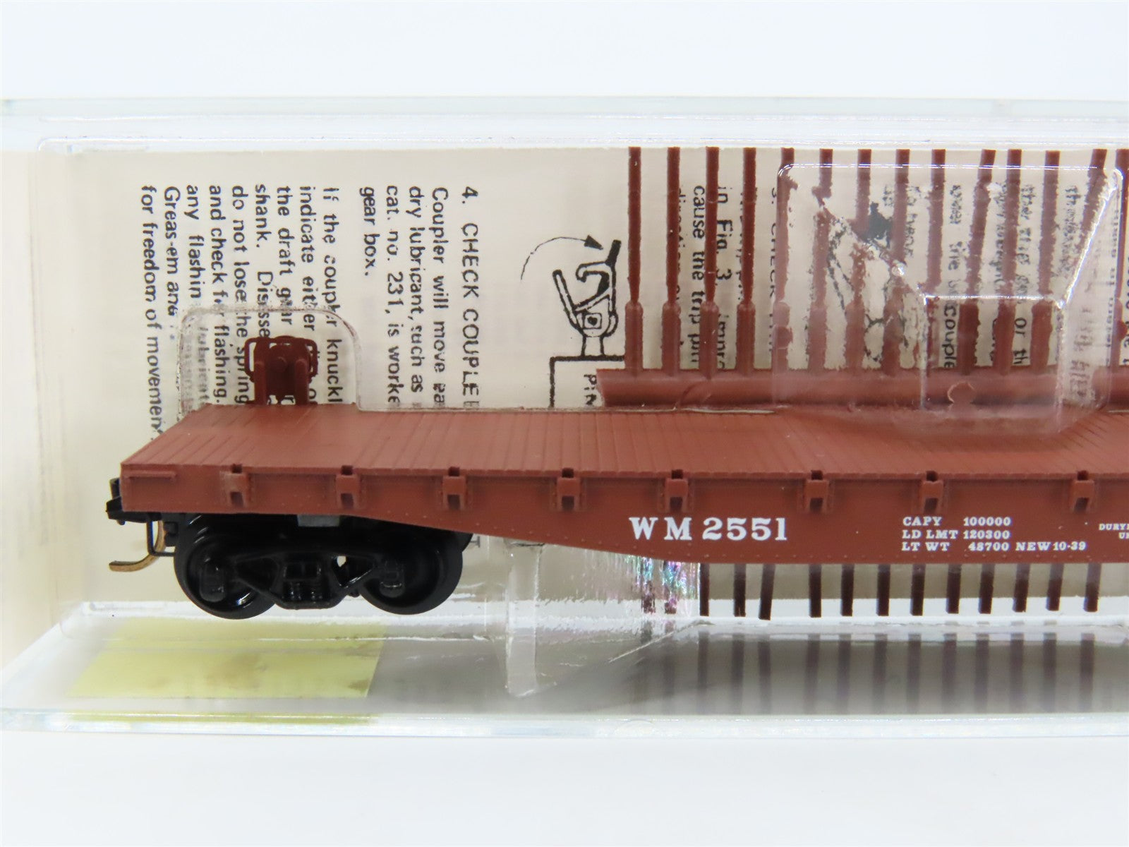 N Scale Micro-Trains 45160 WM Western Maryland 50' Flat Car 2551 RTR