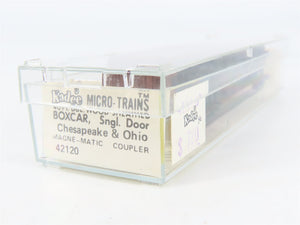 N Scale Micro-Trains 42120 C&O Chesapeake & Ohio 40' Box Car 84721 RTR