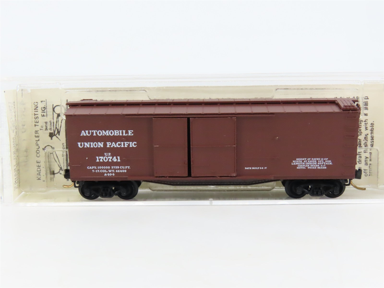N Scale Kadee Micro-Trains 43030 UP Union Pacific 40' Automobile Boxcar #170741