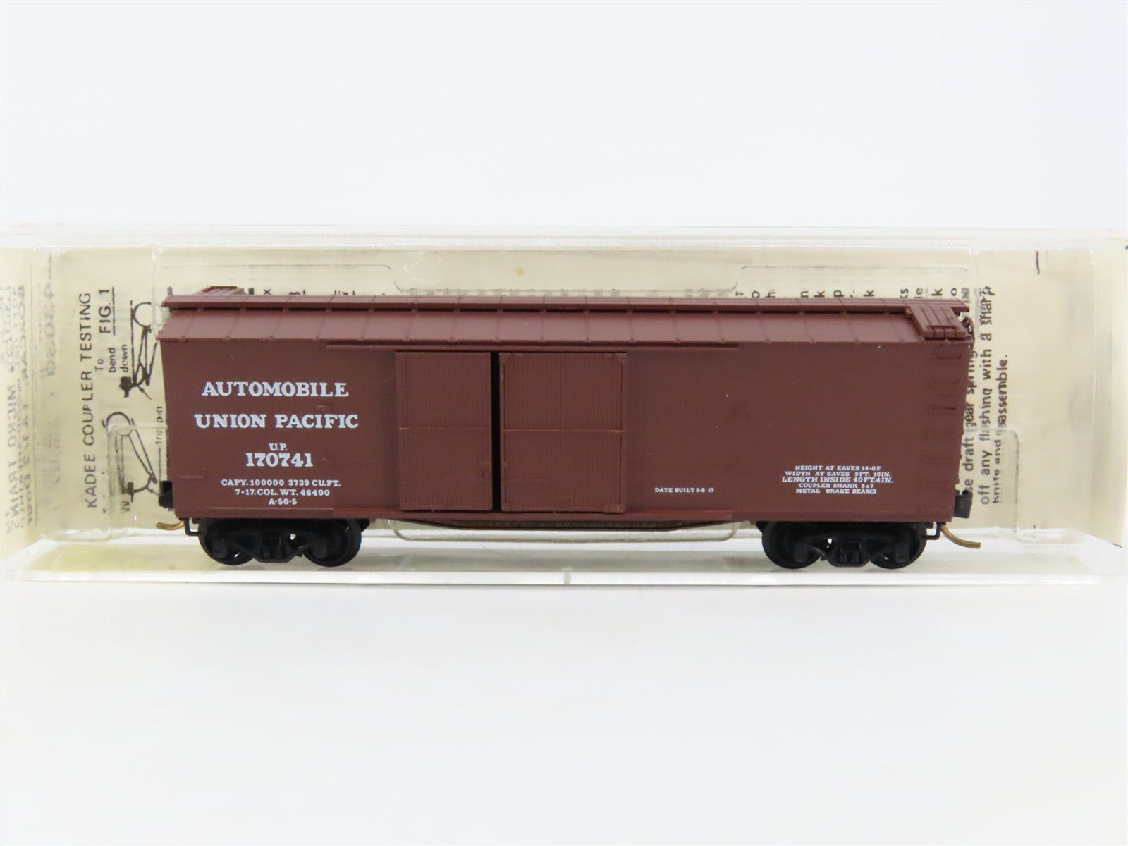 N Scale Kadee Micro-Trains 43030 UP Union Pacific 40' Automobile Boxcar #170741