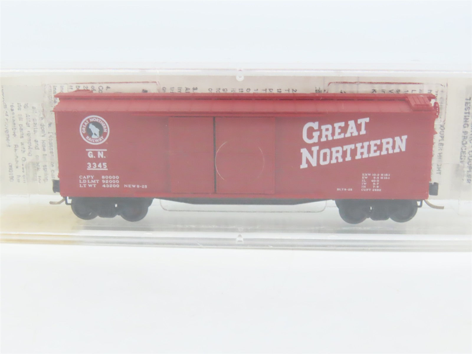 N Scale Micro-Trains 43040 GN Great Northern 40' Box Car 3345 RTR