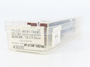 N Scale Micro-Trains 43070 C&O Chesapeake & Ohio 40' Wood-Sheathed Box Car RTR