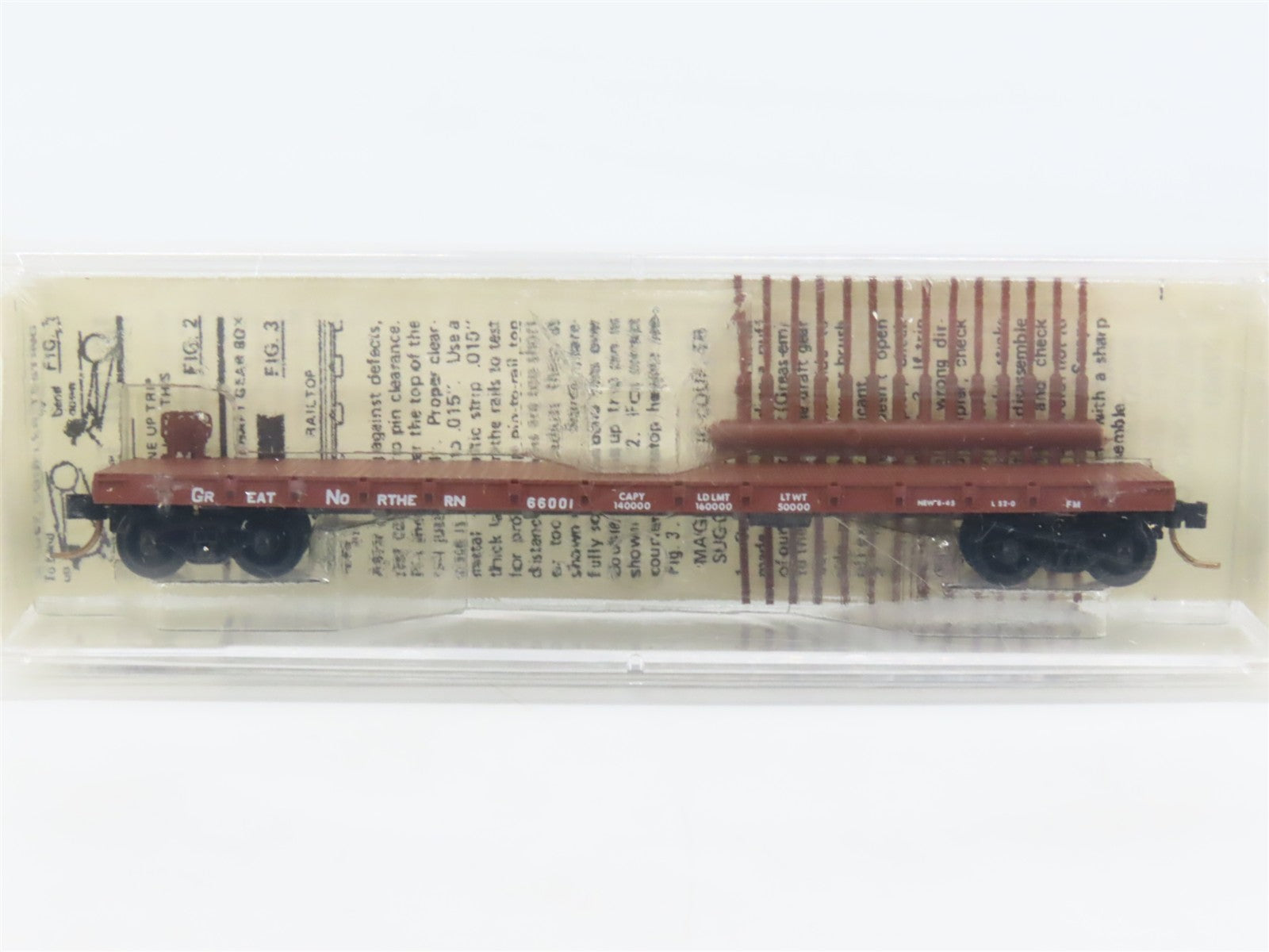 N Scale Micro-Trains 44010 GN Great Northern 50' Flat Car 66001 RTR