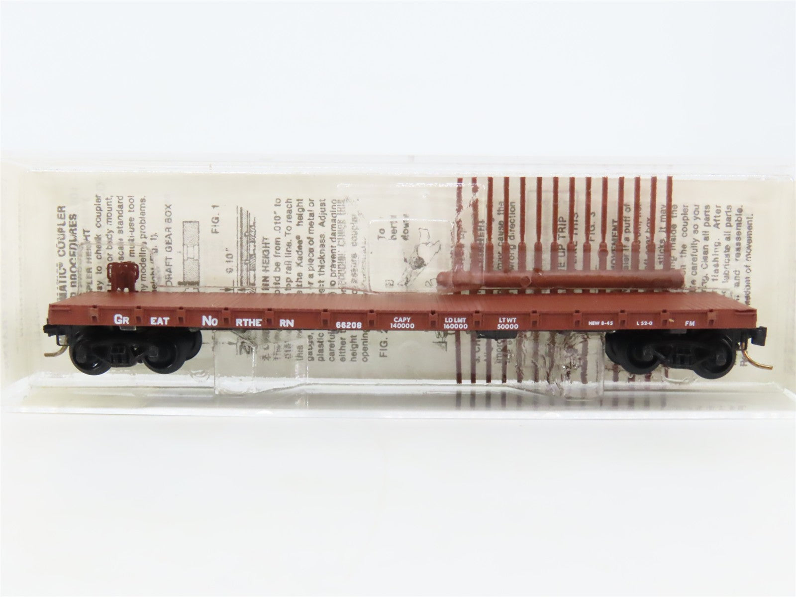 N Scale Micro-Trains 44010 GN Great Northern 50' Flat Car 66208 RTR