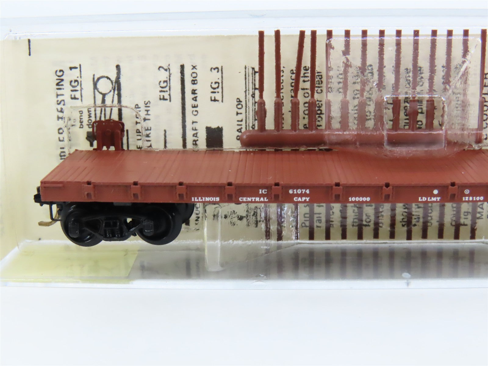 N Scale Kadee Micro-Trains MTL 44030 IC Illinois Central 50' Flat Car #61074