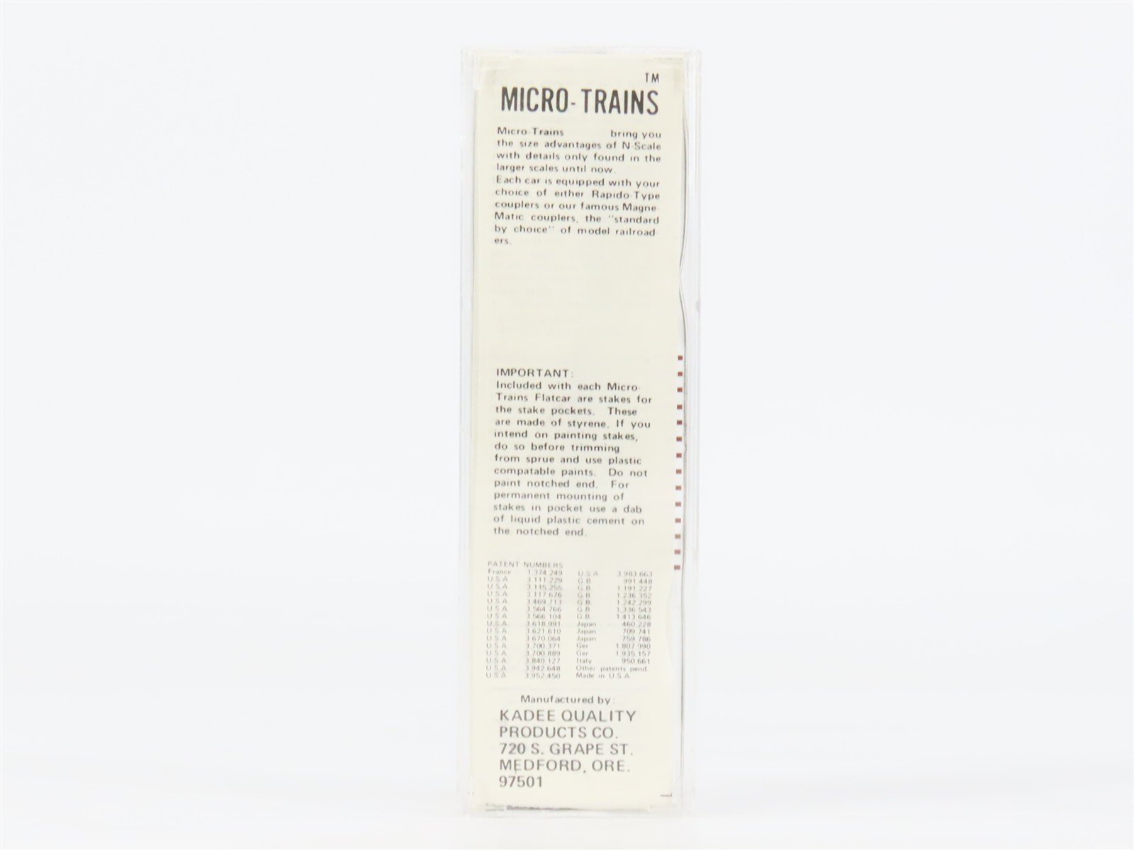 N Scale Micro-Trains 44020 NP Northern Pacific 50' Flat Car 61002 RTR