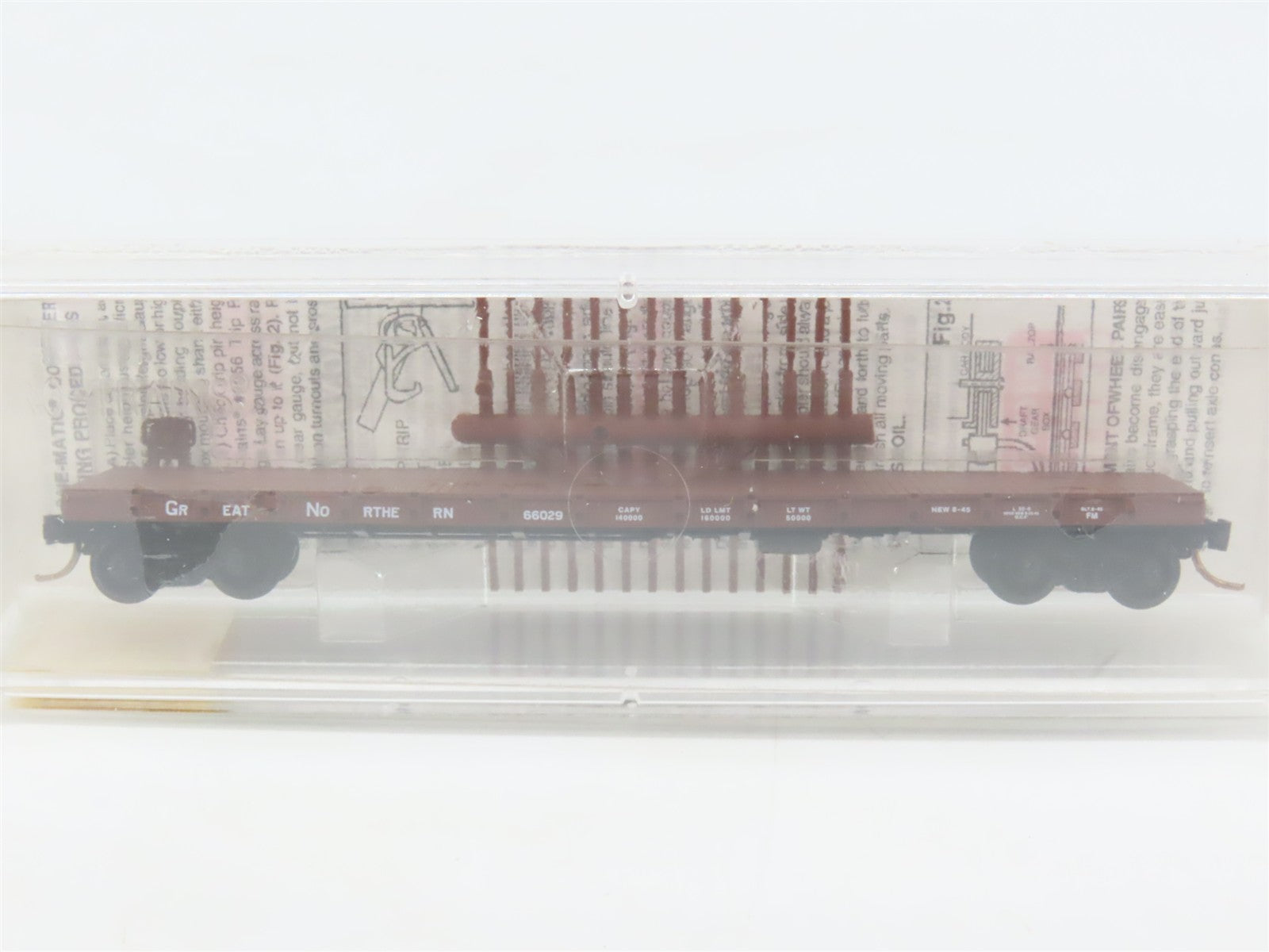 N Scale Micro-Trains 44010 GN Great Northern 50' Flat Car 66029 RTR