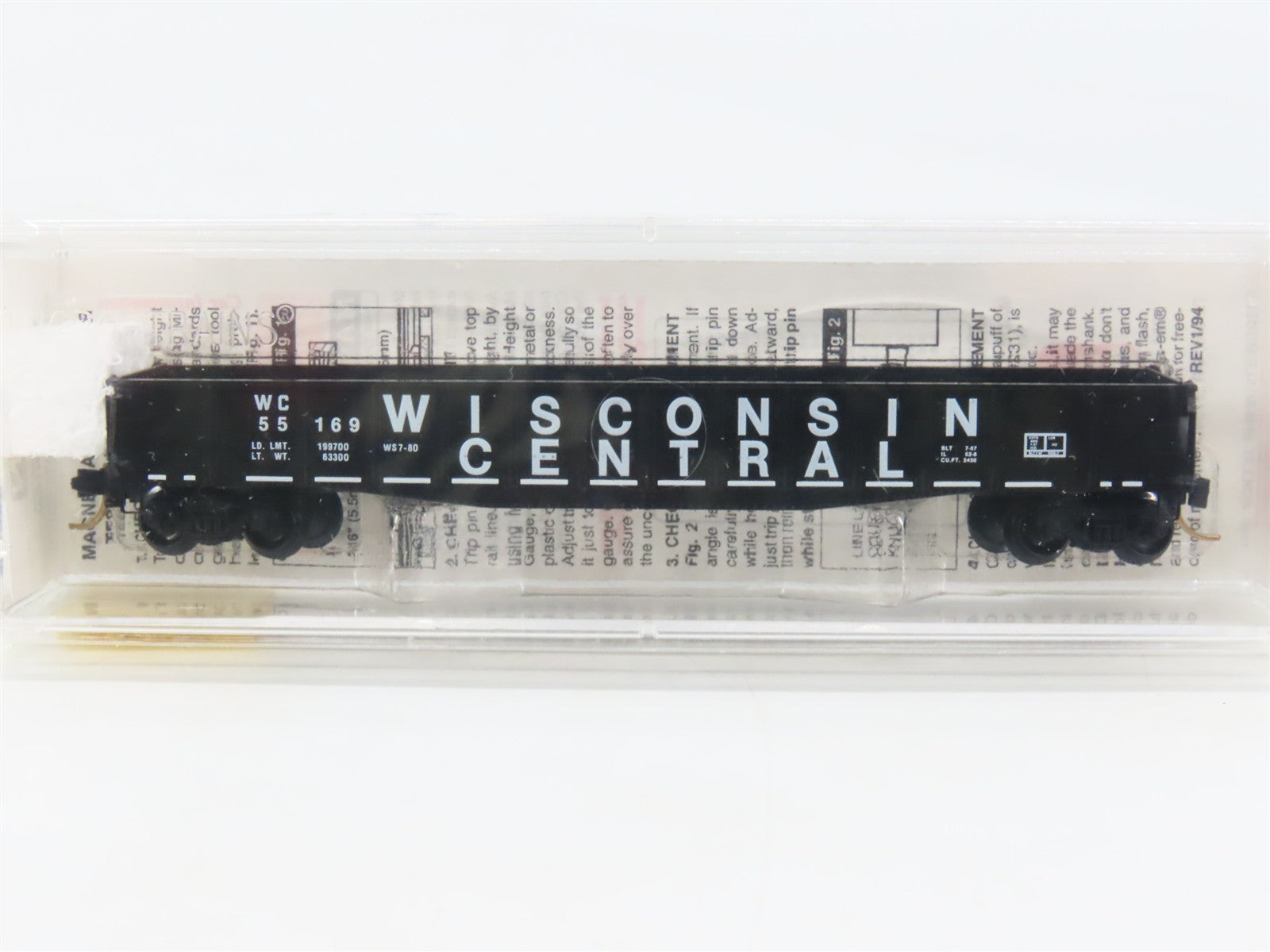 N Scale Micro-Trains 46330 WC Wisconsin Central 50' Gondola 55169 RTR