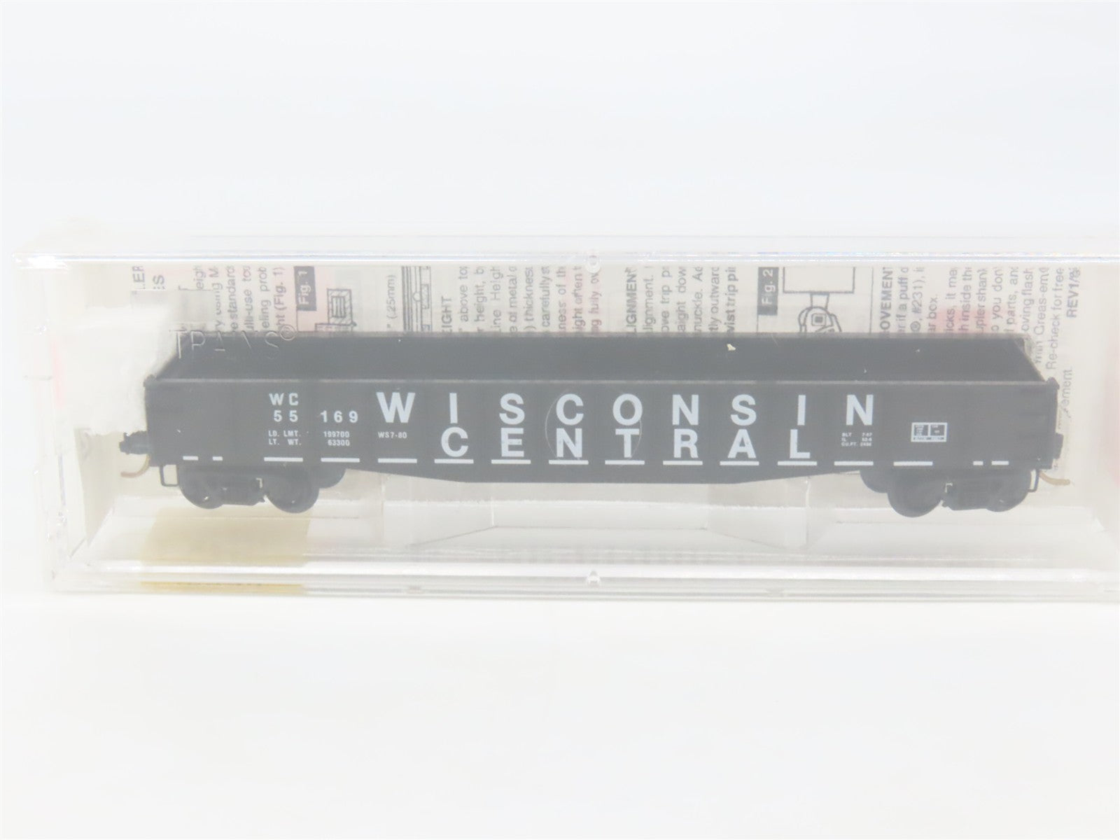 N Scale Micro-Trains 46330 WC Wisconsin Central 50' Gondola 55169 RTR