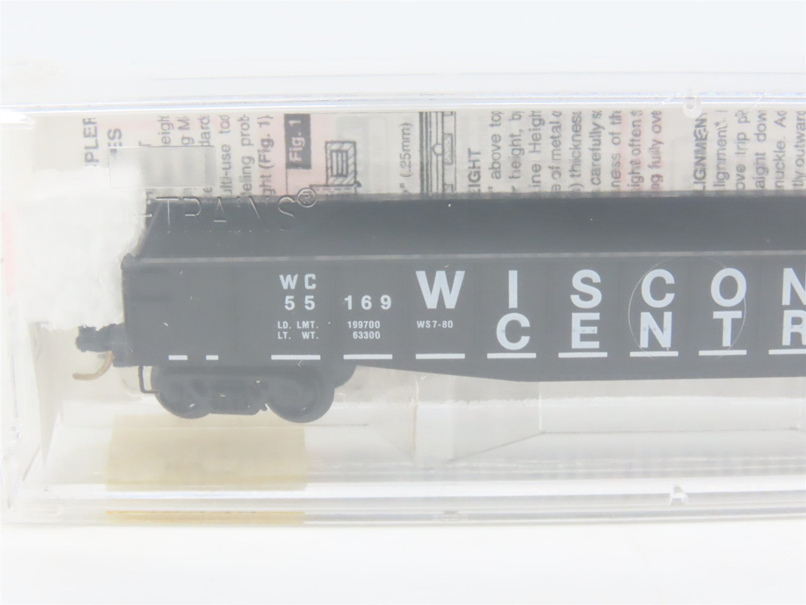 N Scale Micro-Trains 46330 WC Wisconsin Central 50' Gondola 55169 RTR