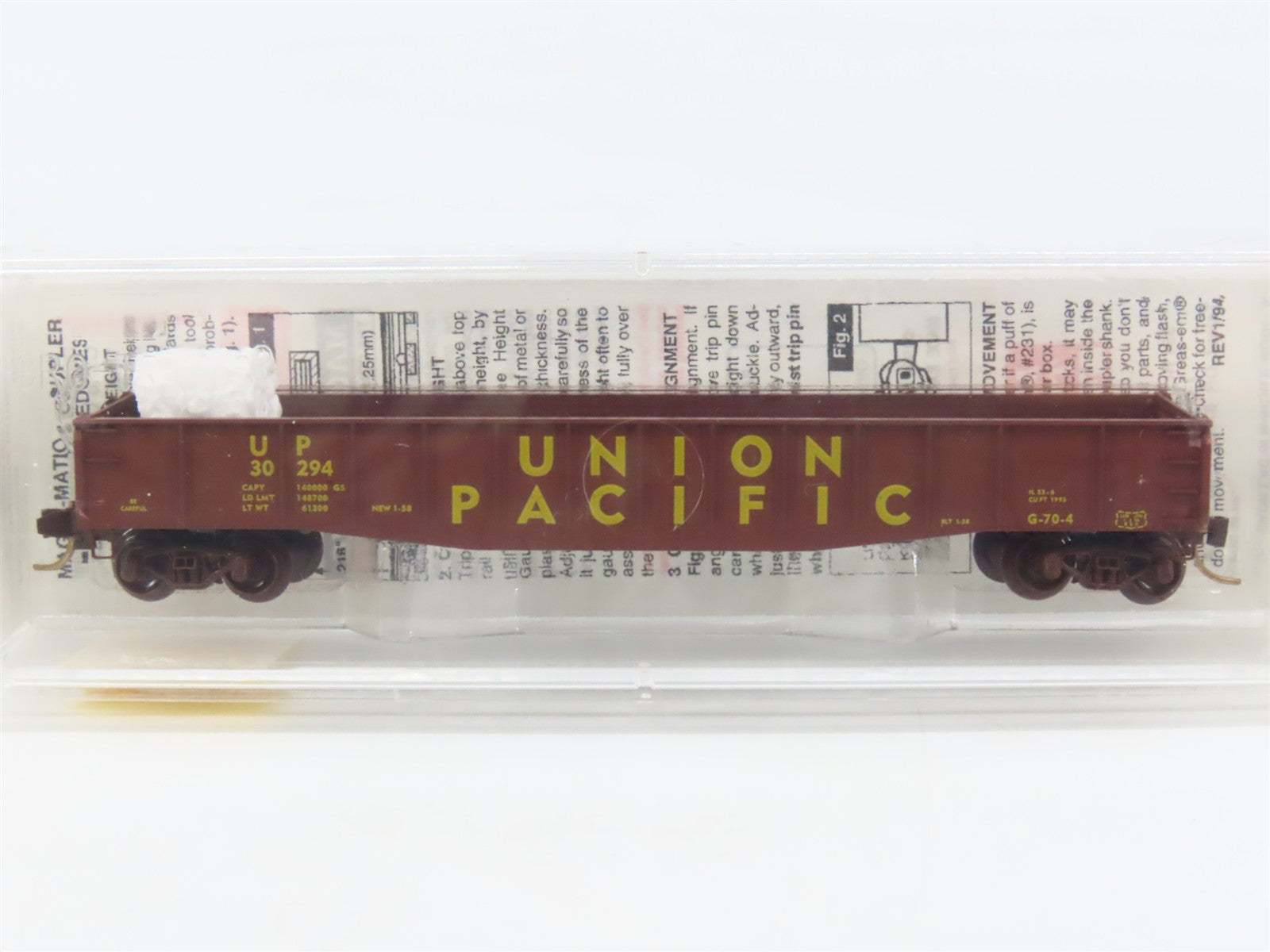 N Scale Micro-Trains 46350 UP Union Pacific 50' Fishbelly Gondola 30294 RTR