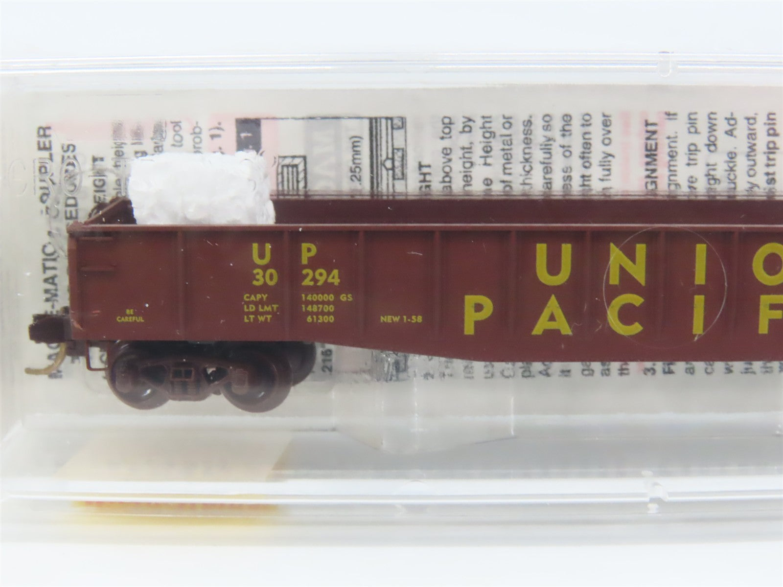 N Scale Micro-Trains 46350 UP Union Pacific 50' Fishbelly Gondola 30294 RTR